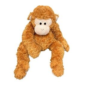 Ty Beanie Buddies Fumbles Monkey Orange Curly Hair Brown Ape 2004 10"